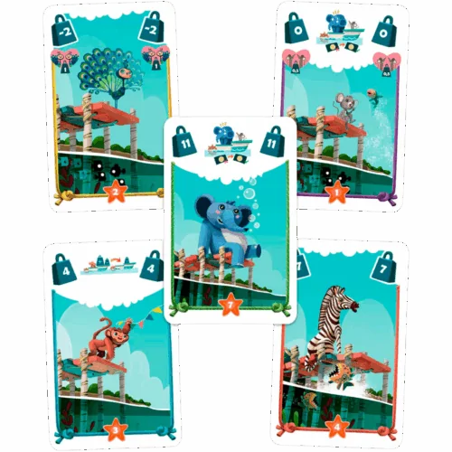 juego de animales y botes